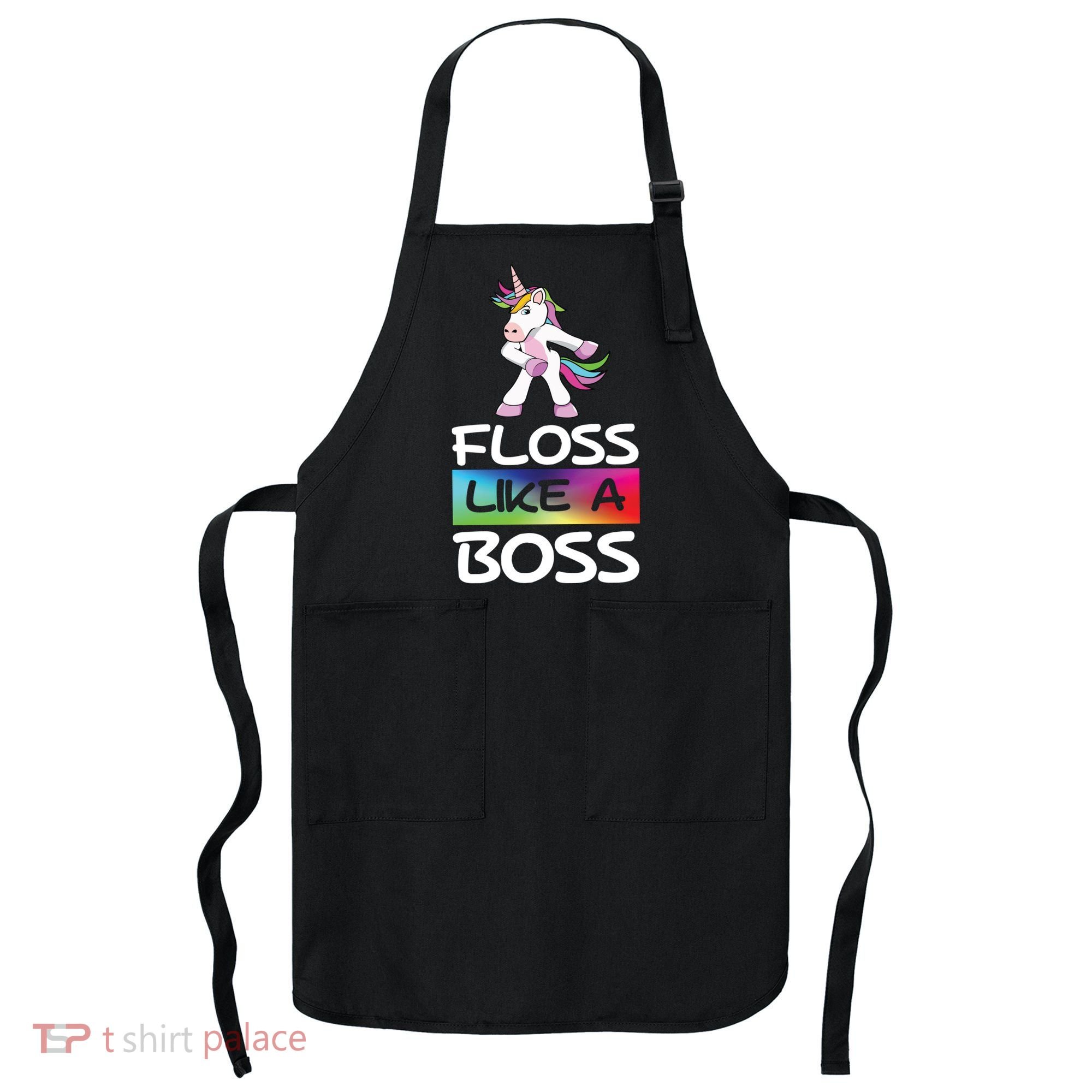 Floss Like a Boss Unicorn Rainbow Apron