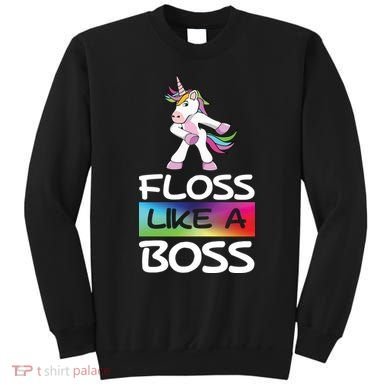 Floss Like a Boss Unicorn Rainbow Sweatshirt