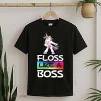 Floss Like a Boss Unicorn Rainbow T-Shirt thumb 2
