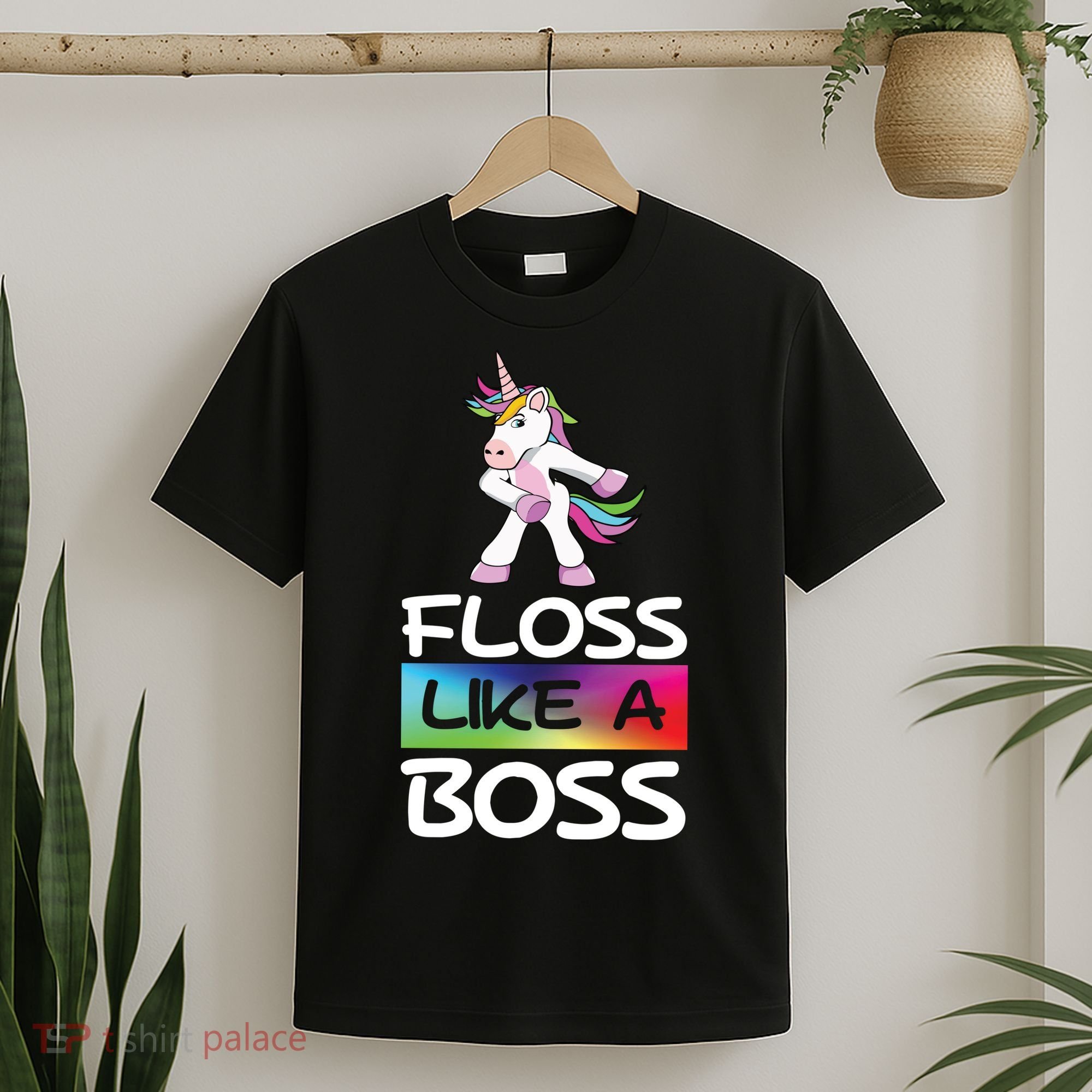 Floss Like a Boss Unicorn Rainbow T-Shirt