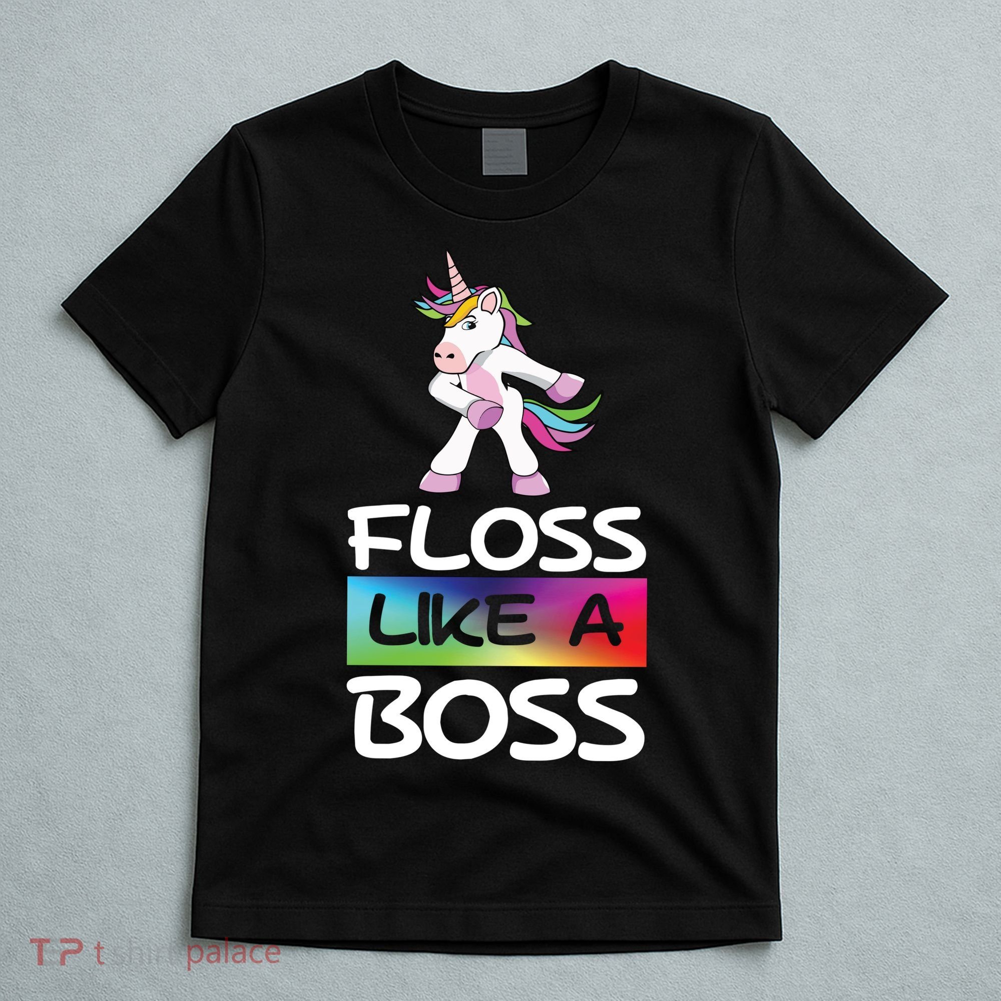 Floss Like a Boss Unicorn Rainbow T-Shirt