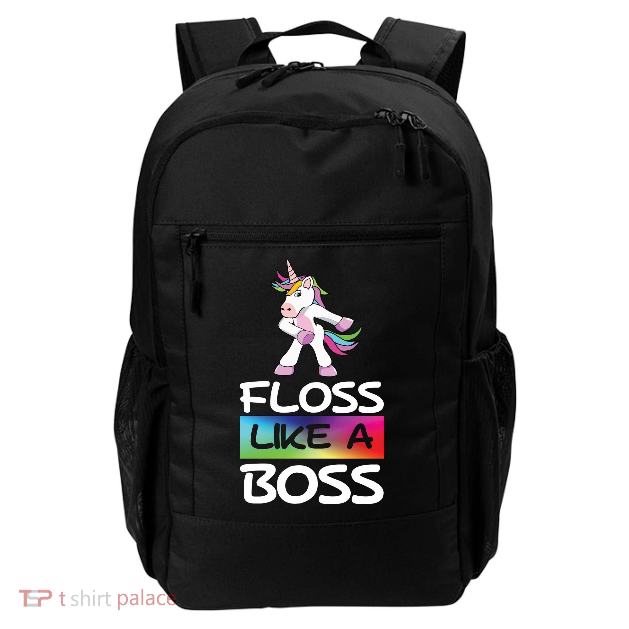 Floss Like a Boss Unicorn Rainbow Backpack