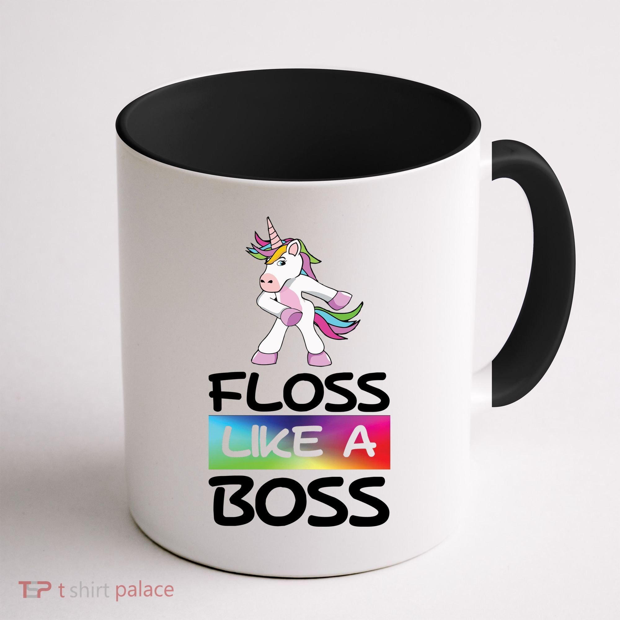 Floss Like a Boss Unicorn Rainbow Coffee Mug