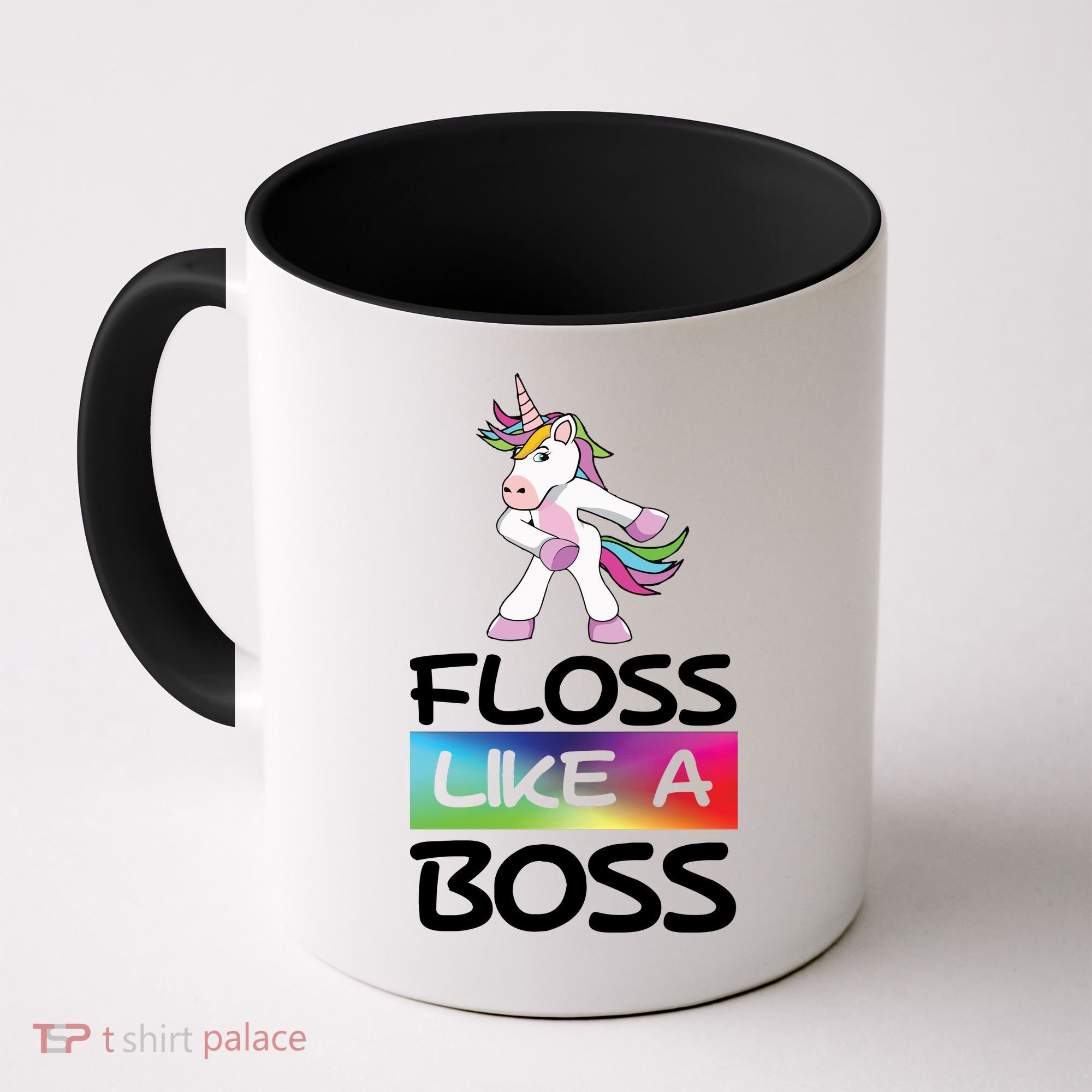 Floss Like a Boss Unicorn Rainbow Coffee Mug