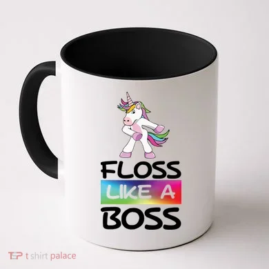 Floss Like a Boss Unicorn Rainbow Coffee Mug