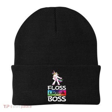 Floss Like a Boss Unicorn Rainbow Beanie