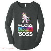 Floss Like a Boss Unicorn Rainbow Women's Perfect Tri Tunic Long Sleeve Shirt thumb 0