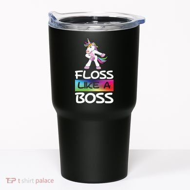 Floss Like a Boss Unicorn Rainbow Tumbler