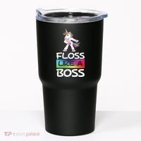 Floss Like a Boss Unicorn Rainbow Tumbler thumb 0