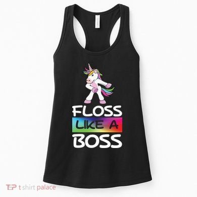 Floss Like a Boss Unicorn Rainbow Women's Tank Top