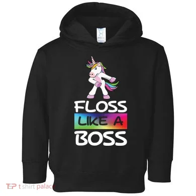 Floss Like a Boss Unicorn Rainbow Toddler Hoodie