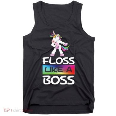 Floss Like a Boss Unicorn Rainbow Tank Top