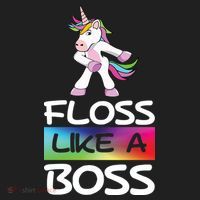 Floss Like a Boss Unicorn Rainbow Golf Towel thumb 3