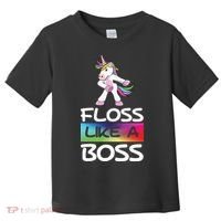 Floss Like a Boss Unicorn Rainbow Toddler T-Shirt thumb 0