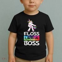 Floss Like a Boss Unicorn Rainbow Toddler T-Shirt thumb 2