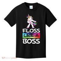 Floss Like a Boss Unicorn Rainbow Kids T-Shirt thumb 0