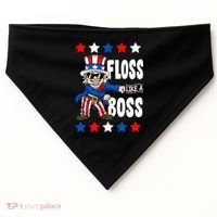 Floss Like A Boss USA 4th of July USA-Made Doggie Bandana thumb 0