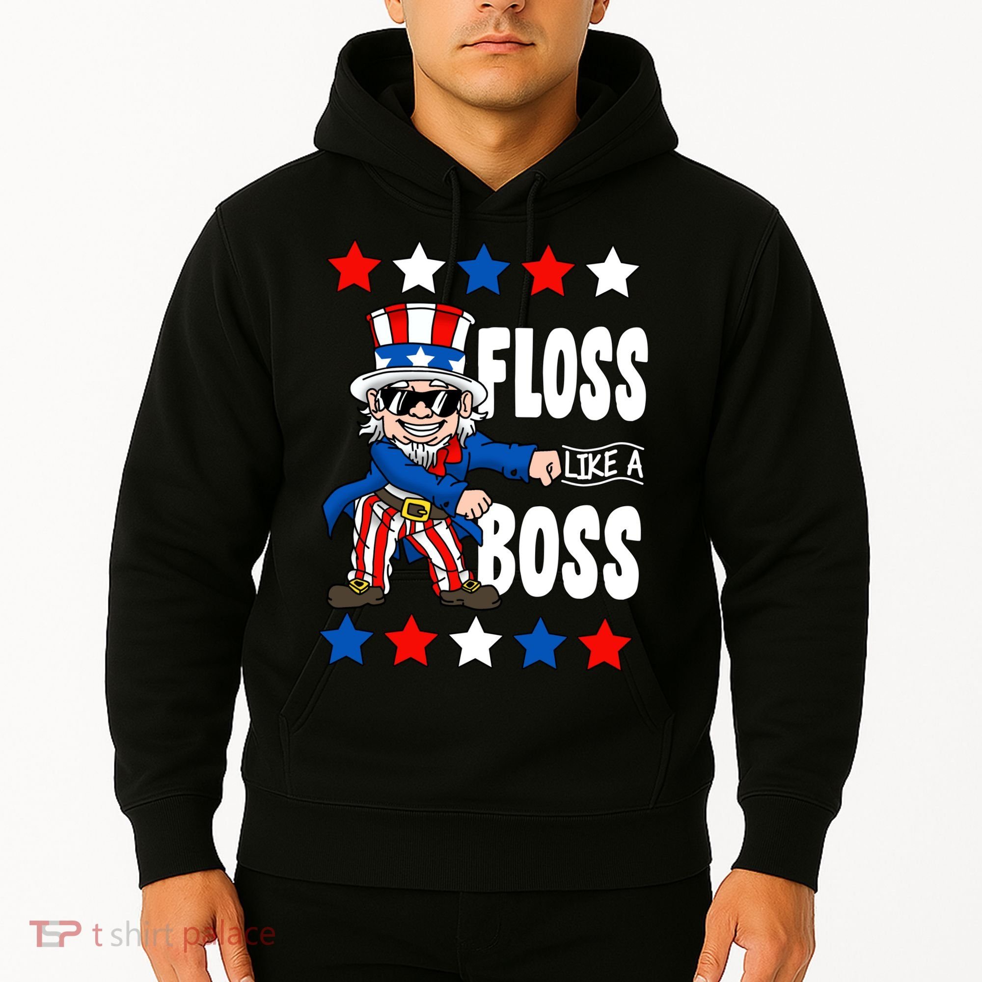 Floss Like A Boss USA 4th of July Hoodie