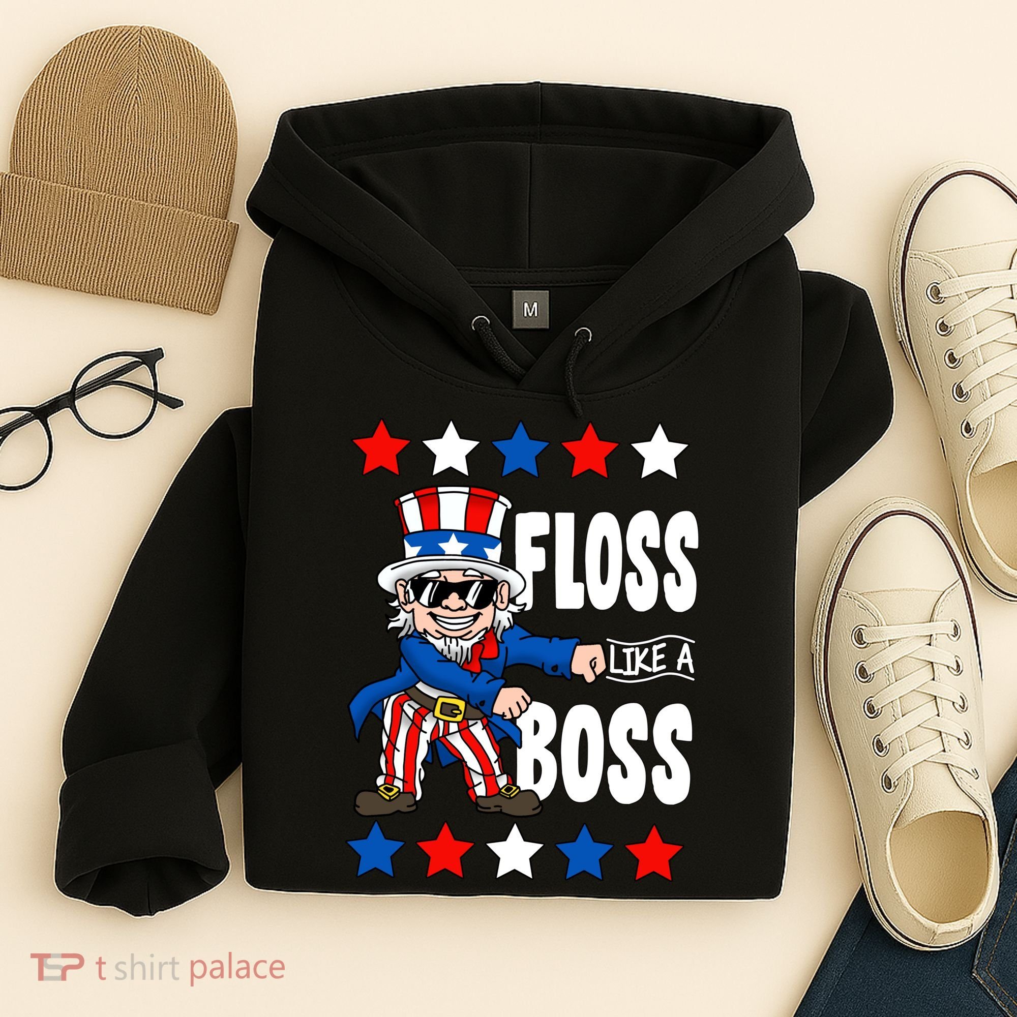 Floss Like A Boss USA 4th of July Hoodie