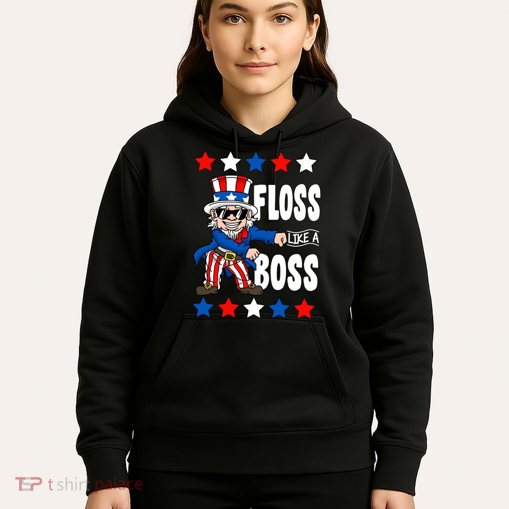 Floss Like A Boss USA 4th of July Hoodie