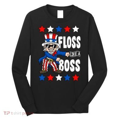 Floss Like A Boss USA 4th of July Long Sleeve Shirt