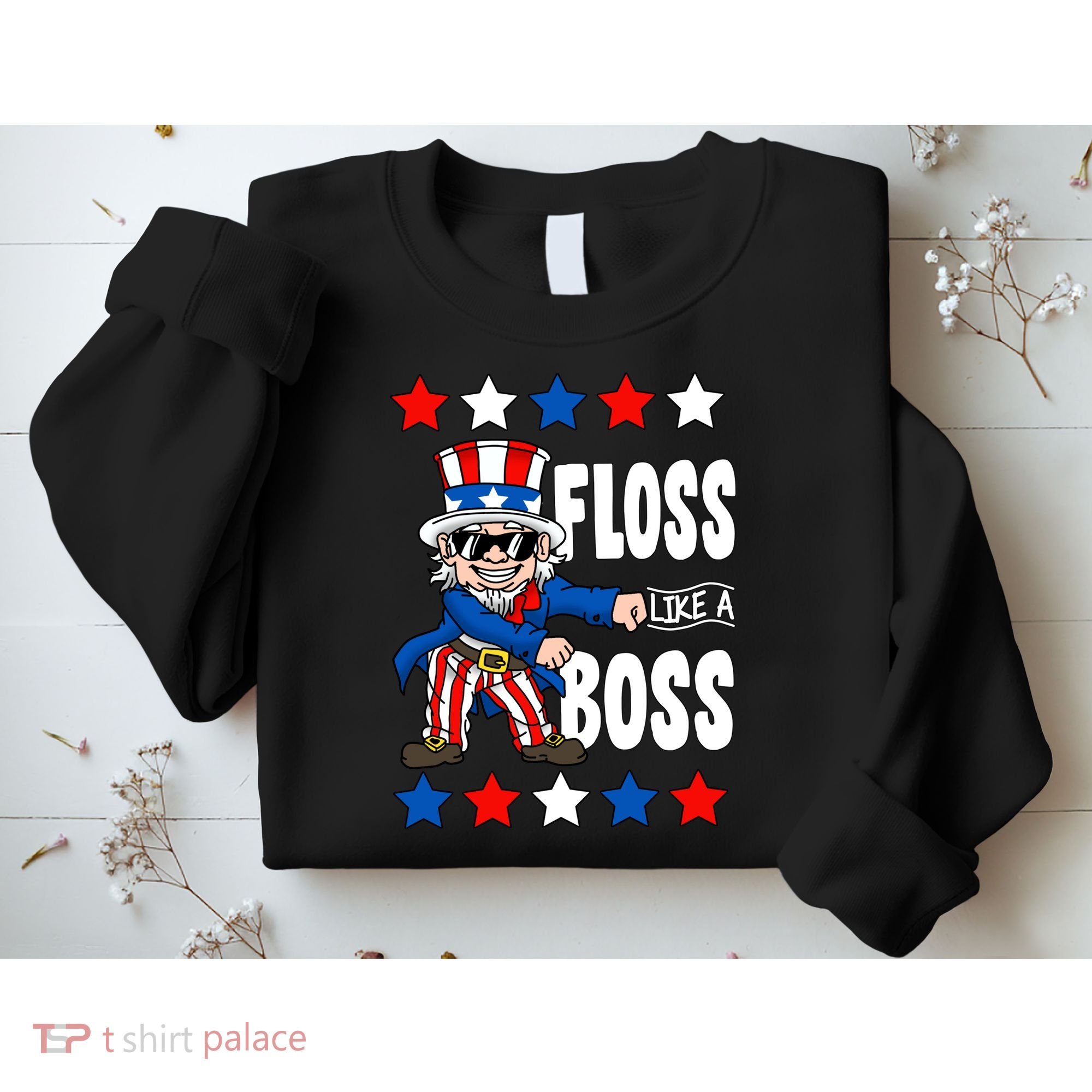 Floss Like A Boss USA 4th of July Sweatshirt