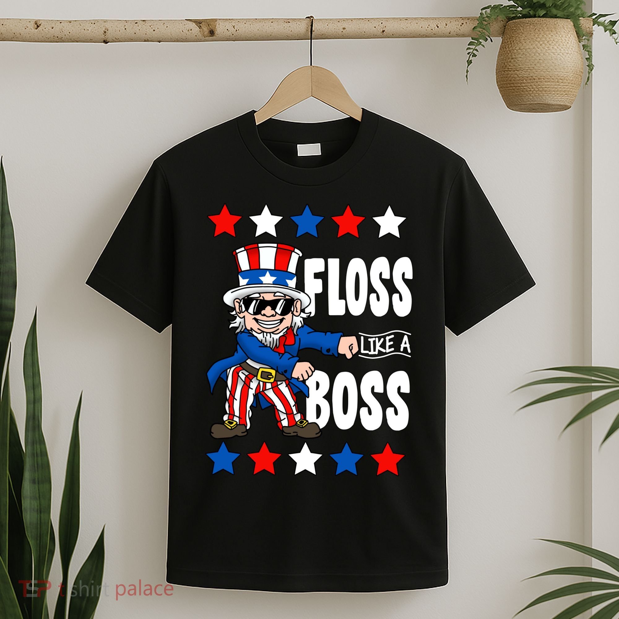 Floss Like A Boss USA 4th of July T-Shirt