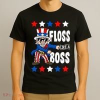Floss Like A Boss USA 4th of July T-Shirt thumb 3