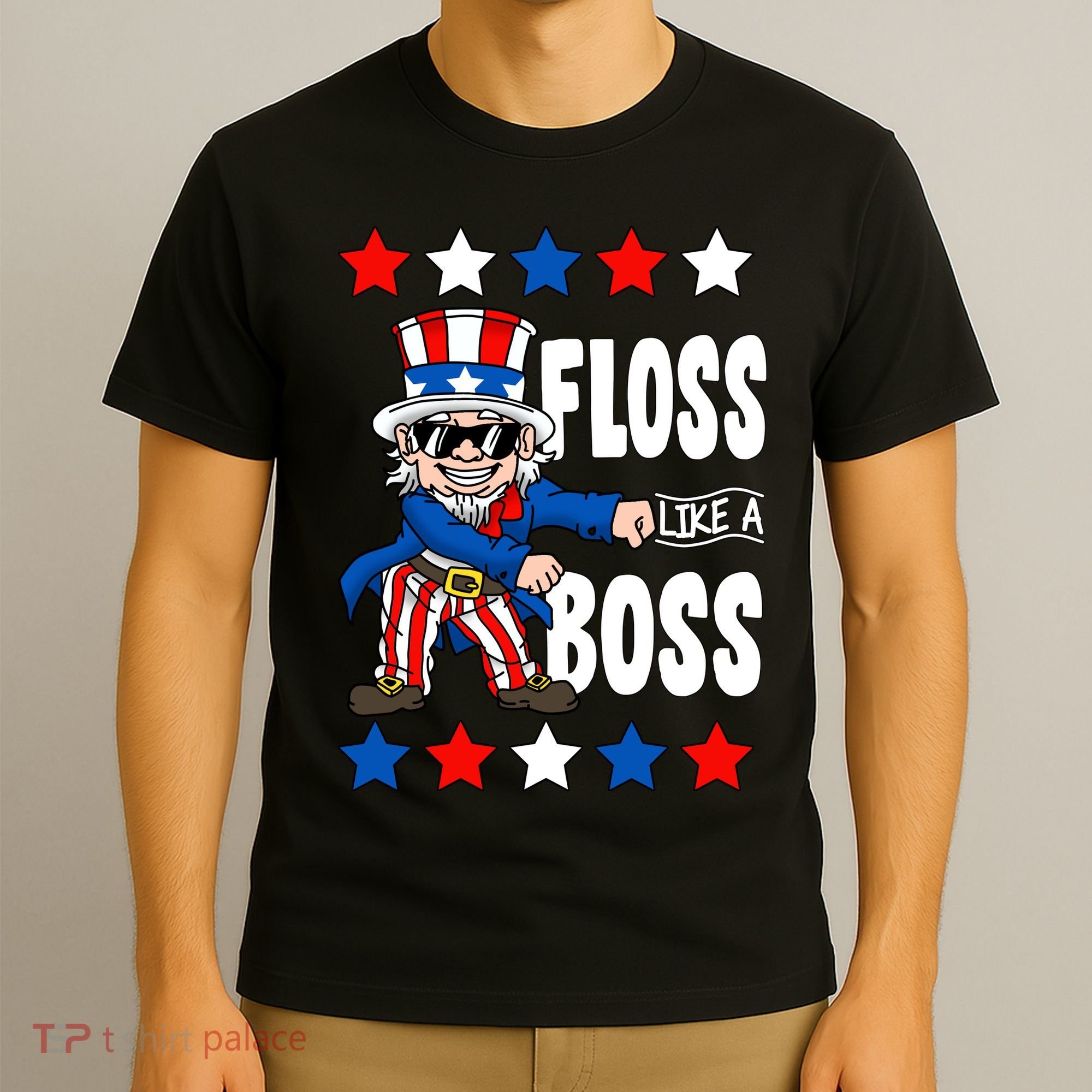 Floss Like A Boss USA 4th of July T-Shirt