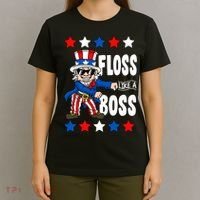 Floss Like A Boss USA 4th of July T-Shirt thumb 4