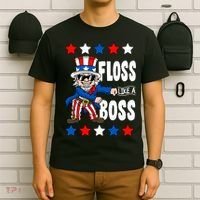 Floss Like A Boss USA 4th of July T-Shirt thumb 6