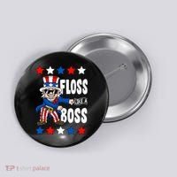 Floss Like A Boss USA 4th of July Button thumb 0