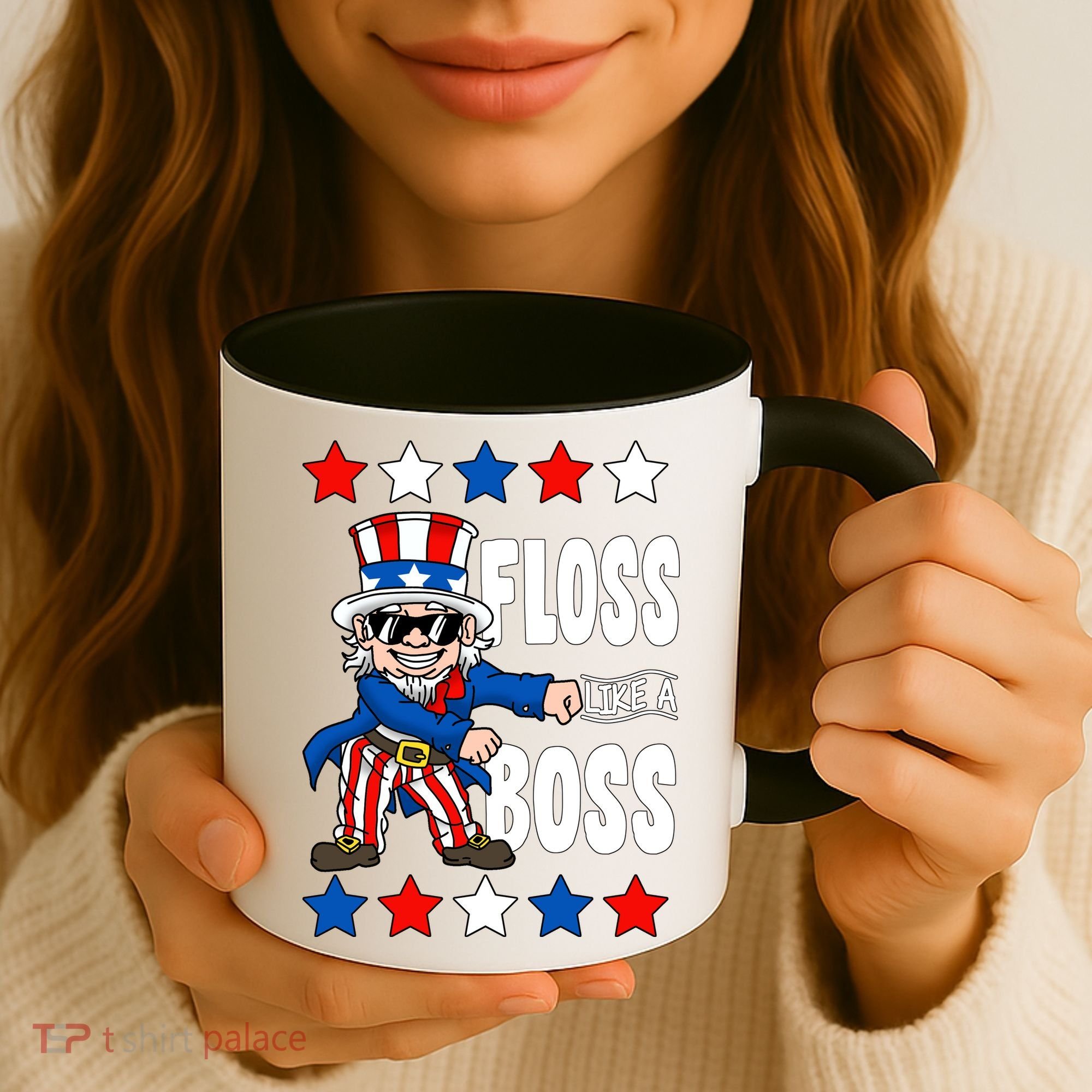 Floss Like A Boss USA 4th of July Coffee Mug