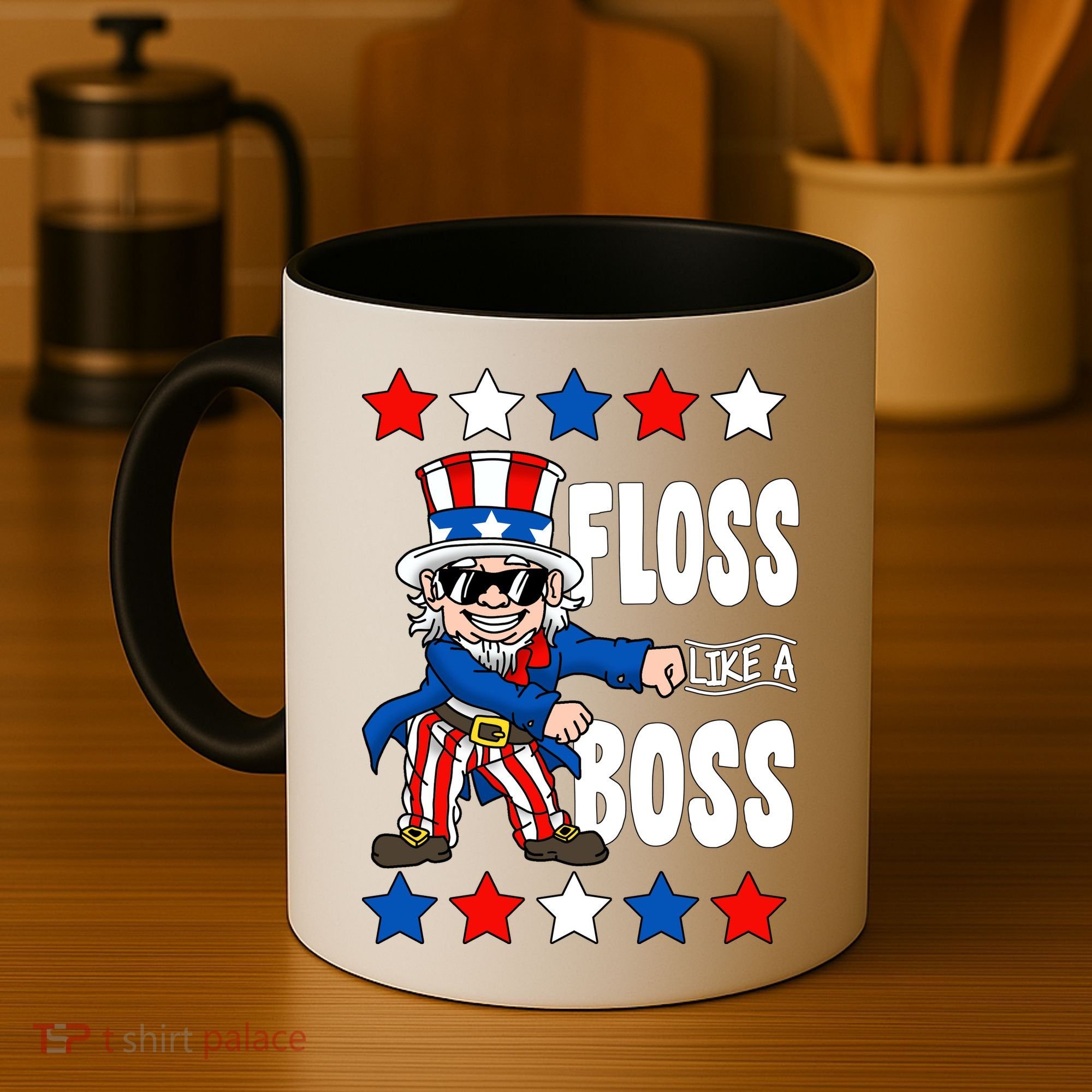 Floss Like A Boss USA 4th of July Coffee Mug