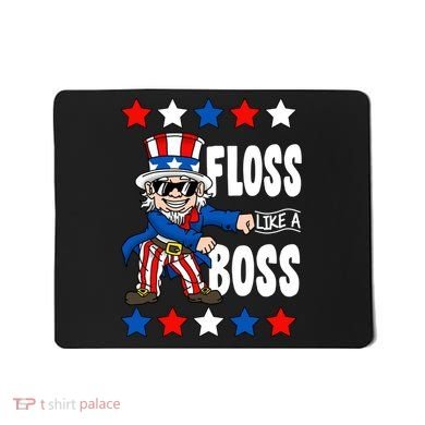 Floss Like A Boss USA 4th of July Mousepad