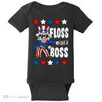 Floss Like A Boss USA 4th of July Baby Bodysuit thumb 0