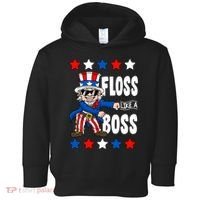 Floss Like A Boss USA 4th of July Toddler Hoodie thumb 0