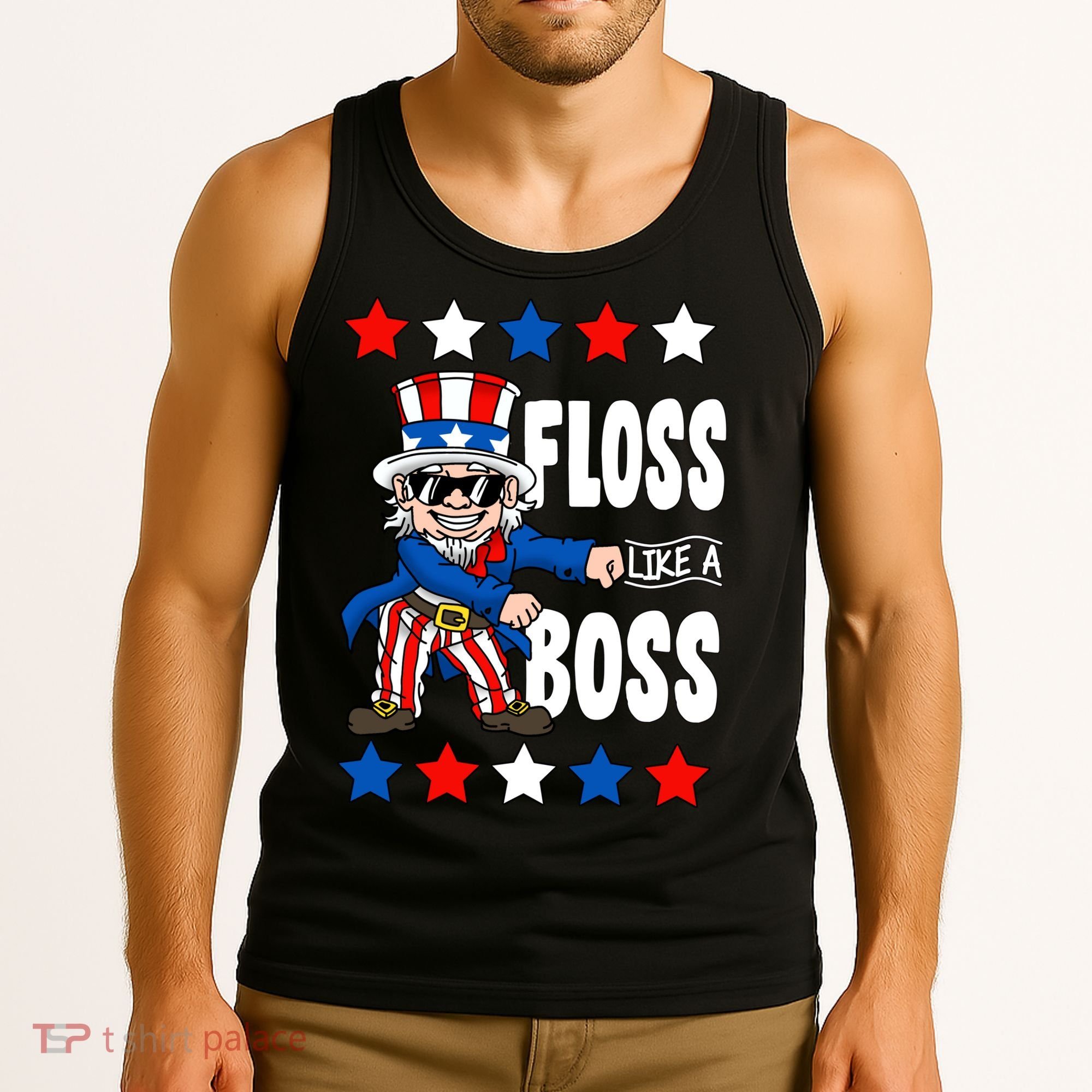 Floss Like A Boss USA 4th of July Tank Top