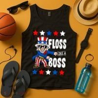 Floss Like A Boss USA 4th of July Tank Top thumb 4