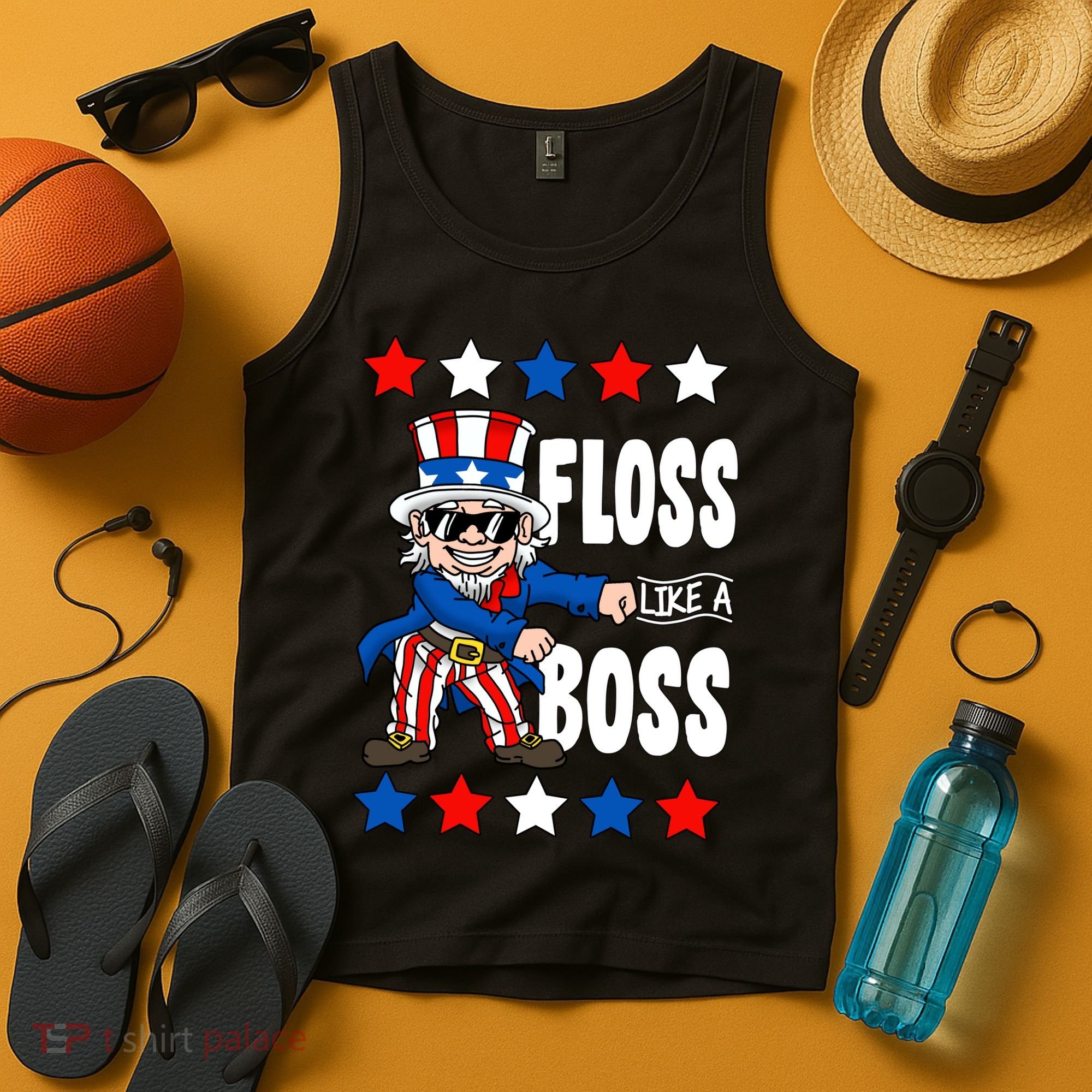 Floss Like A Boss USA 4th of July Tank Top