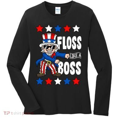 Floss Like A Boss USA 4th of July Women's Long Sleeve Shirt