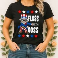 Floss Like A Boss USA 4th of July Women's T-Shirt thumb 2