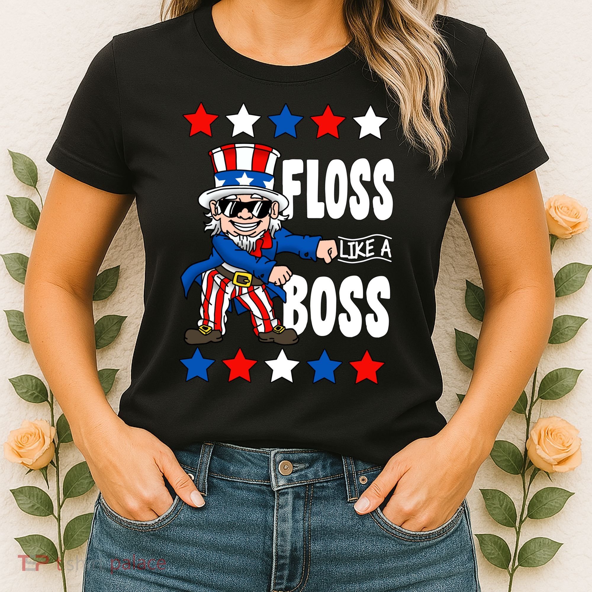 Floss Like A Boss USA 4th of July Women's T-Shirt