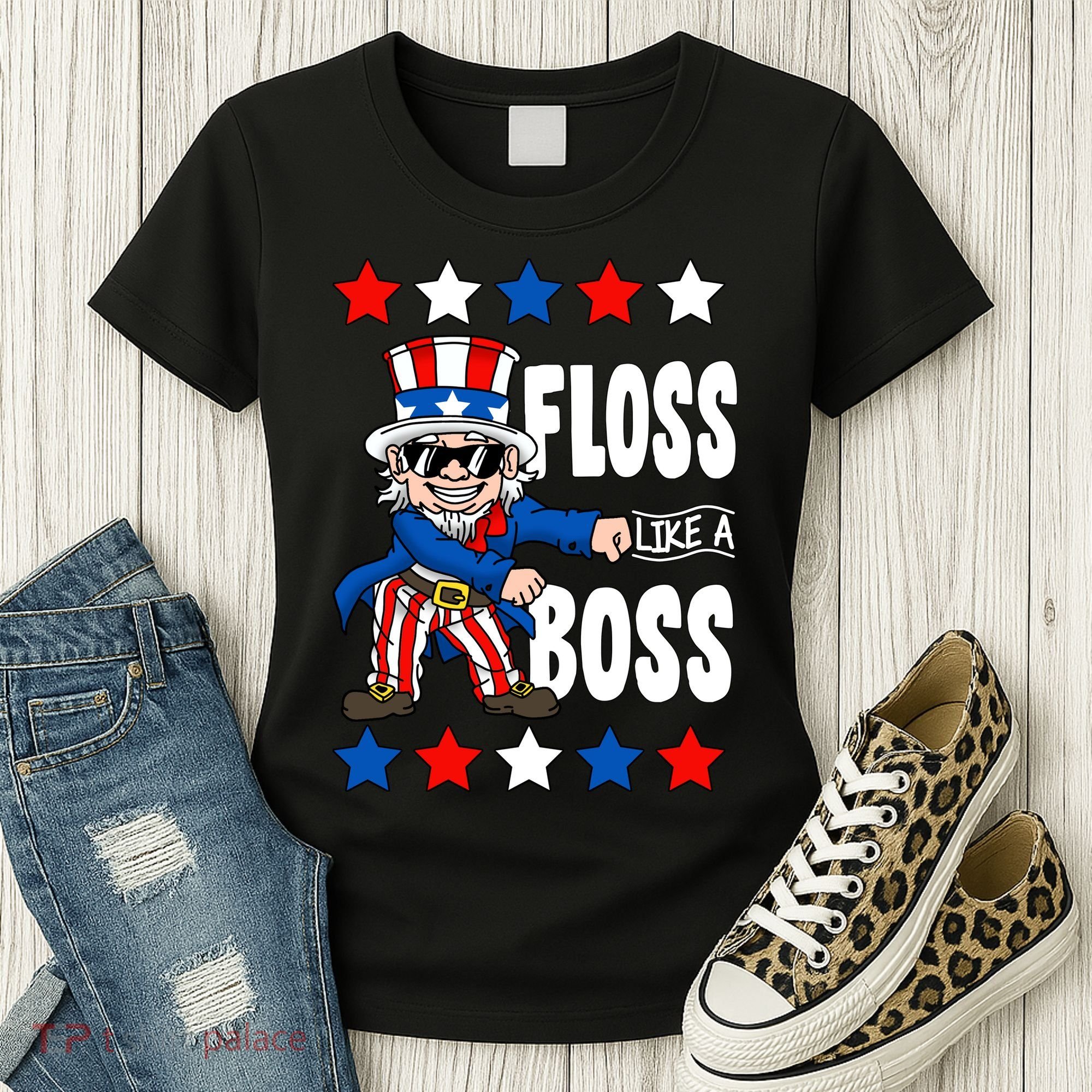 Floss Like A Boss USA 4th of July Women's T-Shirt