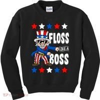 Floss Like A Boss USA 4th of July Kids Sweatshirt thumb 0