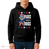 Floss Like A Boss USA 4th of July Kids Hoodie thumb 4