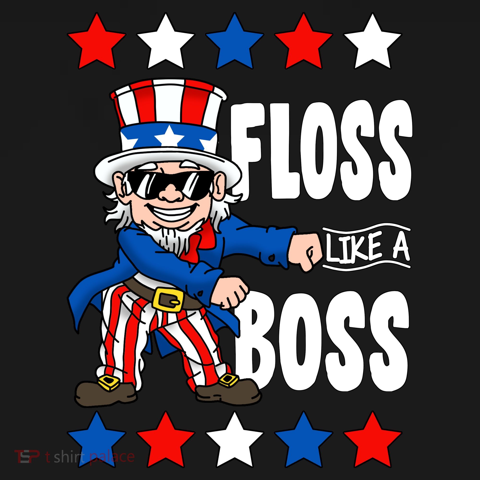 Floss Like A Boss USA 4th of July Kids Hoodie