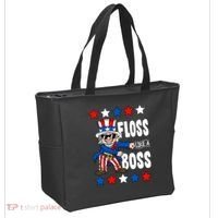 Floss Like A Boss USA 4th of July Tote Bag thumb 2