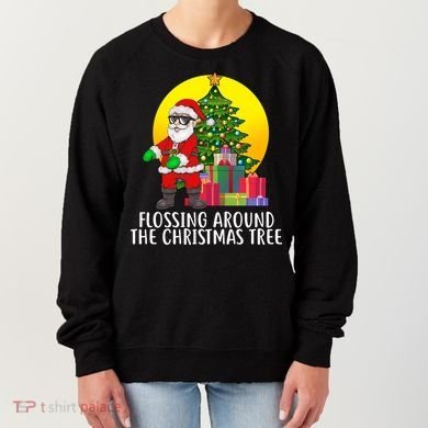 Flossing Around The Christmas Tree Women's Sweatshirt