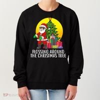Flossing Around The Christmas Tree Women's Sweatshirt thumb 0
